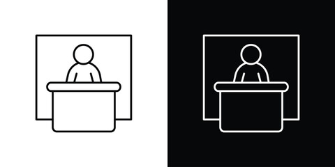 Exhibitor icon Graphic vector set for ui design