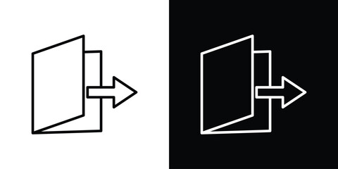 Exit icon Graphic vector set for ui design
