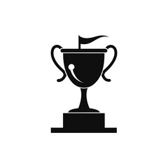 gold cup isolated on white background