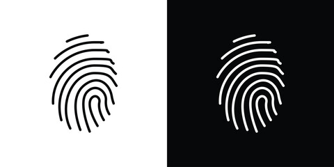 Fingerprint icon Graphic vector set for ui design