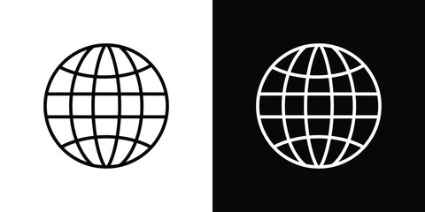 Globe icon Graphic vector set for ui design