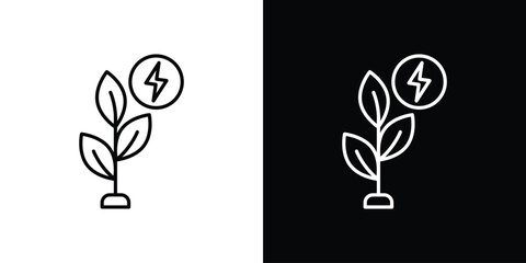Green energy icon Graphic vector set for ui design