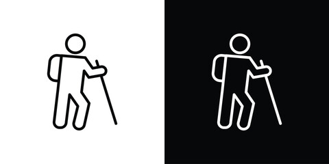 Hiking icon Graphic vector set for ui design