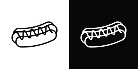 Hotdog icon Graphic vector set for ui design