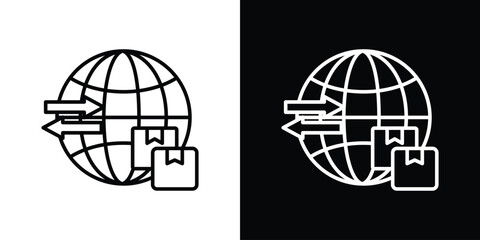 Import and export icon Graphic vector set for ui design