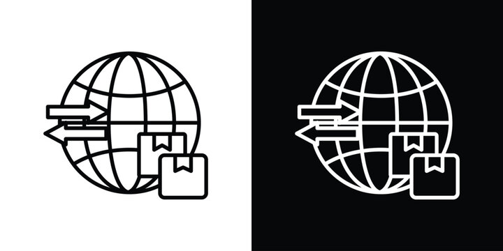 Import and export icon Graphic vector set for ui design