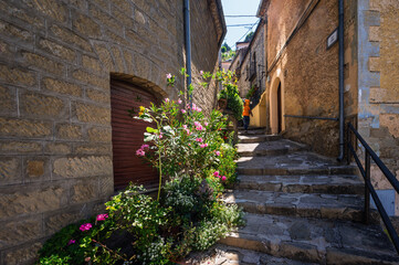 Fototapeta premium view of the center of Pietrapertosa village inside the Dolomiti Lucane, Potenza province, Basilicata