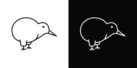 Kiwi bird icon Graphic vector set for ui design