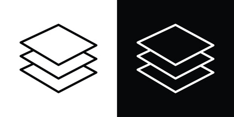 Layers icon Graphic vector set for ui design