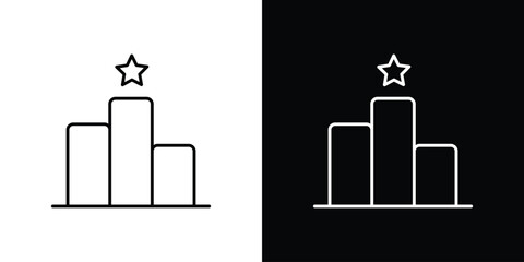 Leaderboard icon Graphic vector set for ui design