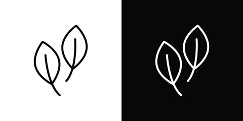 Leaf icon Graphic vector set for ui design