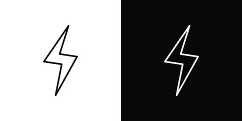 Lightning icon Graphic vector set for ui design