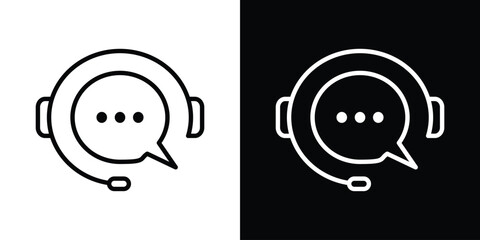 Live chat icon Graphic vector set for ui design