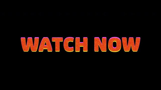 Watch Now Retro Risograph Style Social Media Title Loop On Transparent Background
