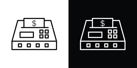 Money counting machine icon Graphic vector set for ui design