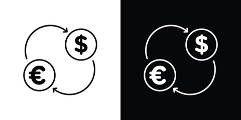 Money exchange icon Graphic vector set for ui design