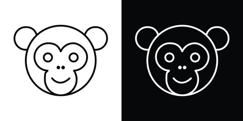 Monkey icon Graphic vector set for ui design