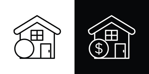 Mortgage icon Graphic vector set for ui design