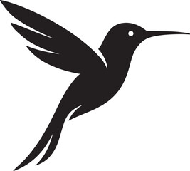 Black and white vector illustration of a flying wild bird, such as an eagle, with detailed wing and feather design