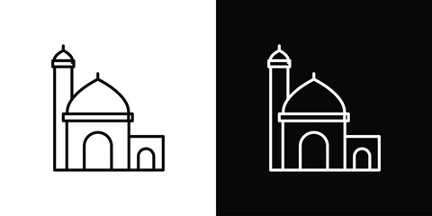 Mosque icon Graphic vector set for ui design