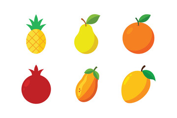Bright Fruit Vector Art for Label and Decor