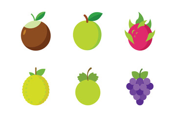 Colorful Fruit Vector Collection for Posters