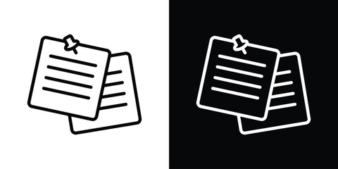 Note sticky icon Graphic vector set for ui design