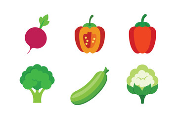 Fresh Vegetable Vector Art for Print Use
