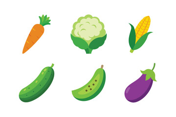 Bright Vegetable Vector for Packaging Design