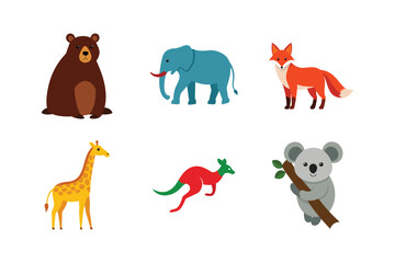 Creative Animal Vector Set for Kids Projects