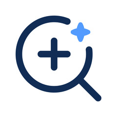 Fototapeta premium zoom in ai outline color icon