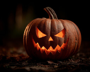 jack o lantern with nose