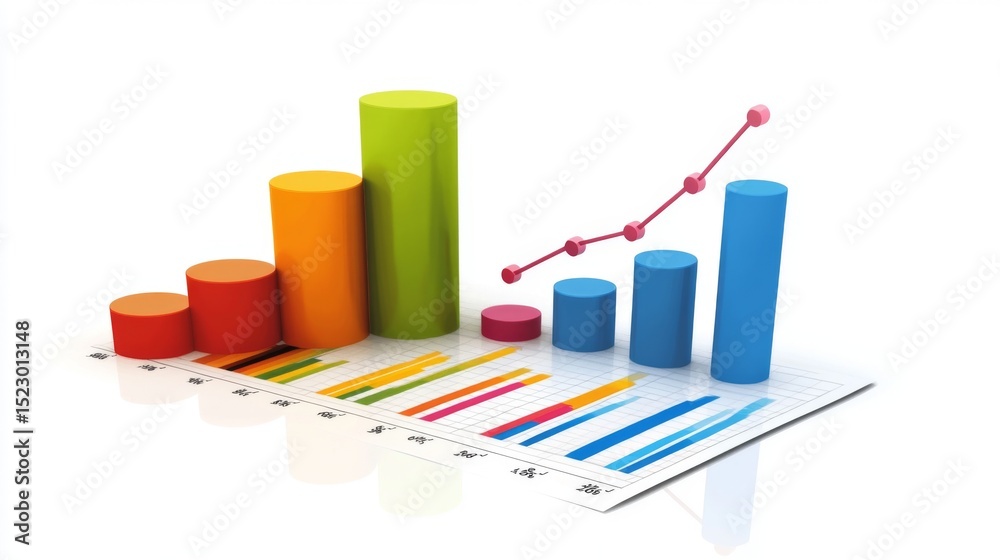 Poster A sophisticated multi-layered financial graph illustrating complex data relationships, with smooth curves and a polished finish, conveying depth in business analysis.