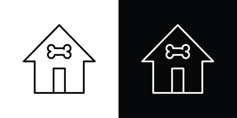 Pet house icon Graphic vector set for ui design