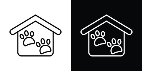 Pet shelter icon Graphic vector set for ui design