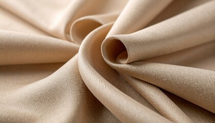 Generated image of Swirling Beige Fabric Texture