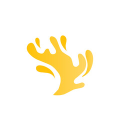 gold liquid splash illustration