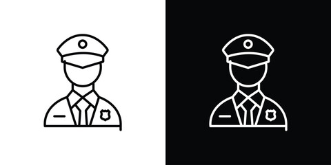 Police icon Graphic vector set for ui design