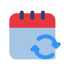 auto scheduling flat icon
