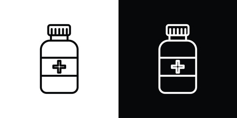 Prescription bottle icon Graphic vector set for ui design