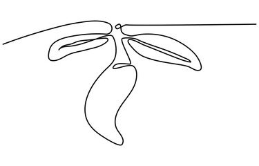 Continuous one single line drawing of hot chili vector design illustration