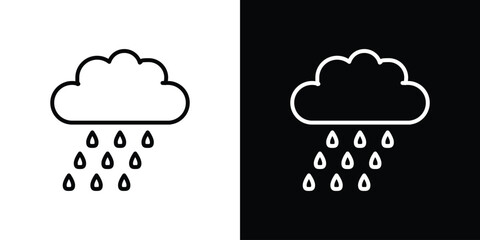 Rain icon Graphic vector set for ui design