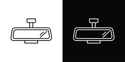 Rear mirror icon Graphic vector set for ui design