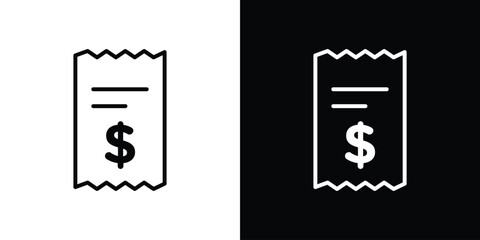 Receipt icon Graphic vector set for ui design