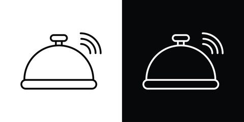 Reception bell icon Graphic vector set for ui design