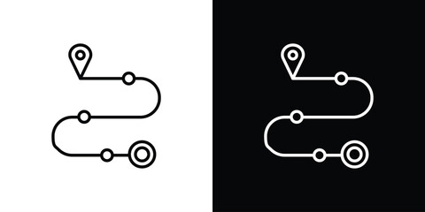 Roadmap icon Graphic vector set for ui design