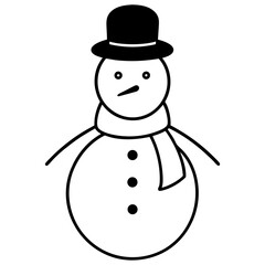 snowman with a broom