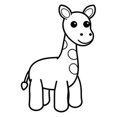 Fototapeta premium giraffe cartoon character