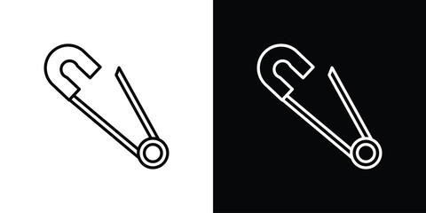 Safety pin icon Graphic vector set for ui design