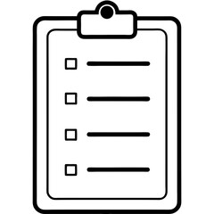 Fototapeta premium clipboard icon vector illustration